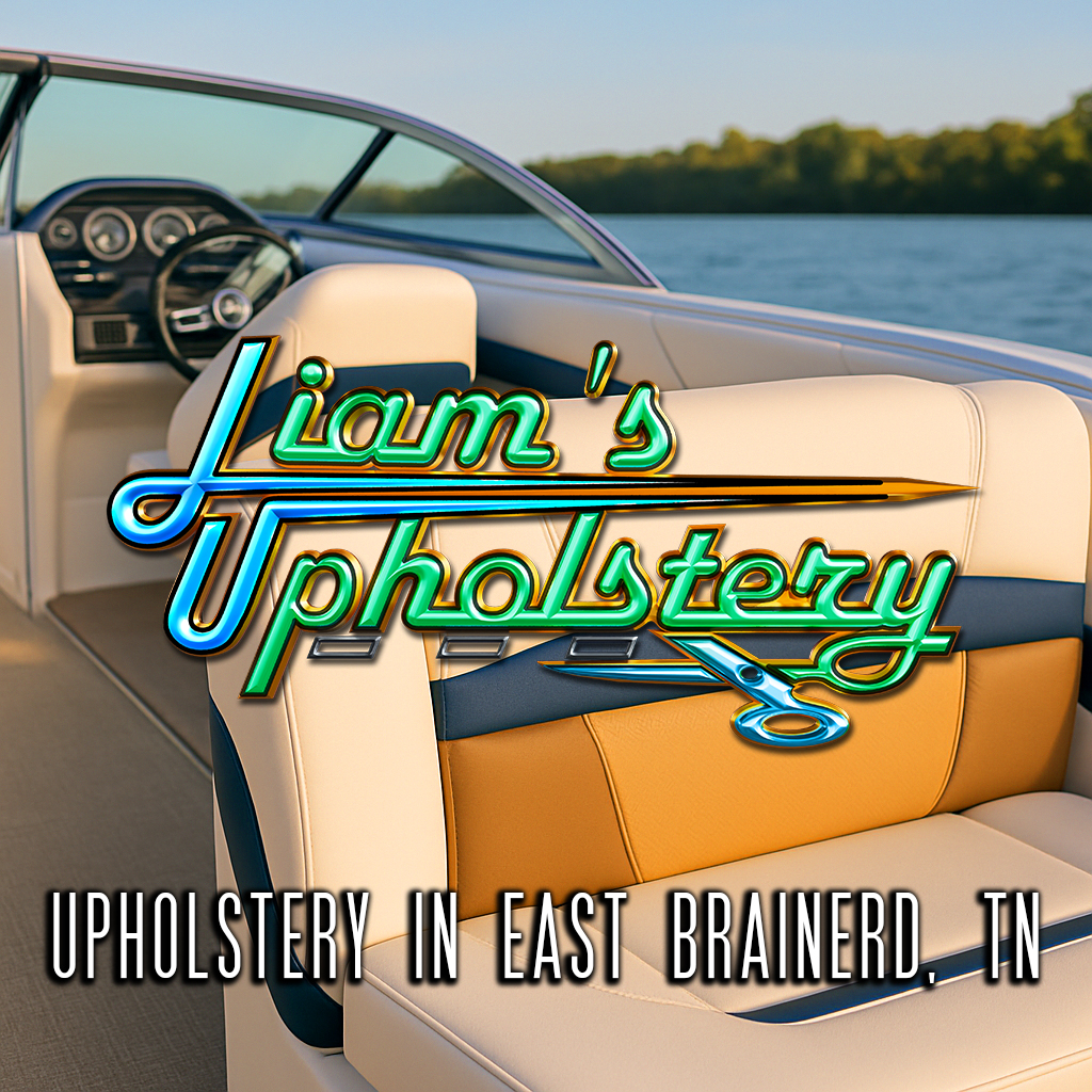Repair service for outdoor furniture, marine, boat, and camper seating upholstery in east brainerd, tn by liam’s upholstery.